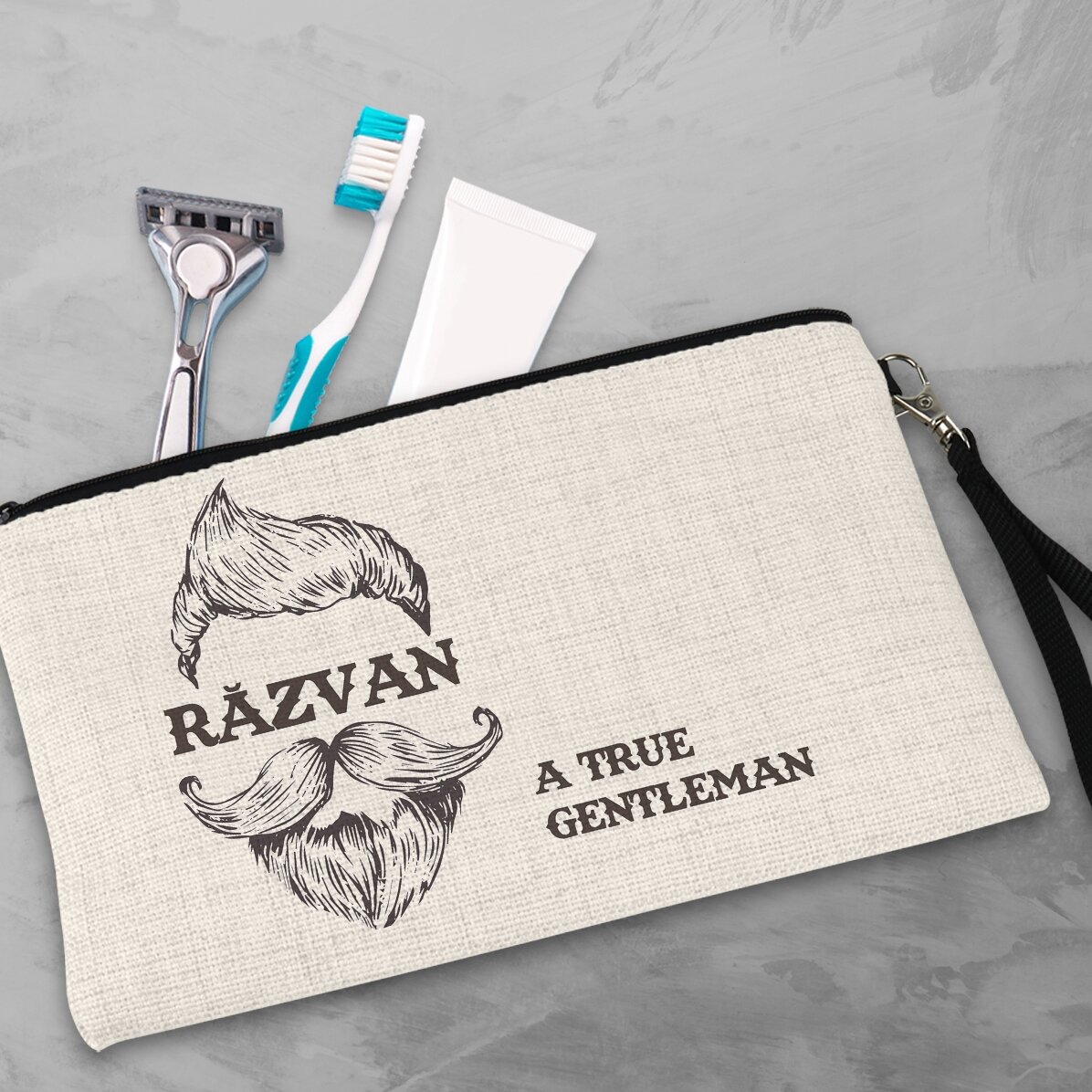 Set di accessori da uomo personalizzato con scritta - Gentleman