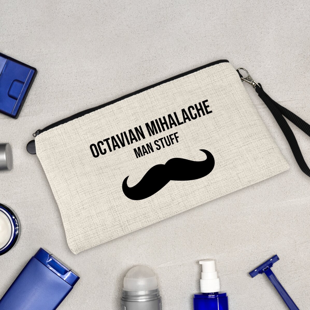 Set di accessori da uomo personalizzato con scritta - Moustache