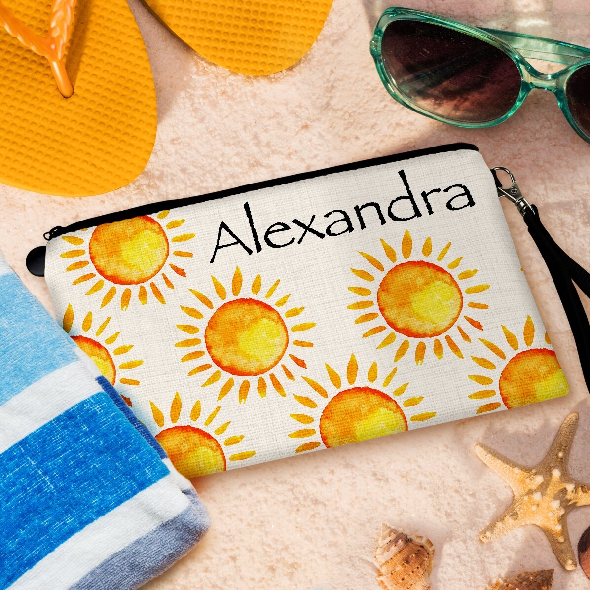 Set di accessori personalizzato con nome - Sun is up / Sole