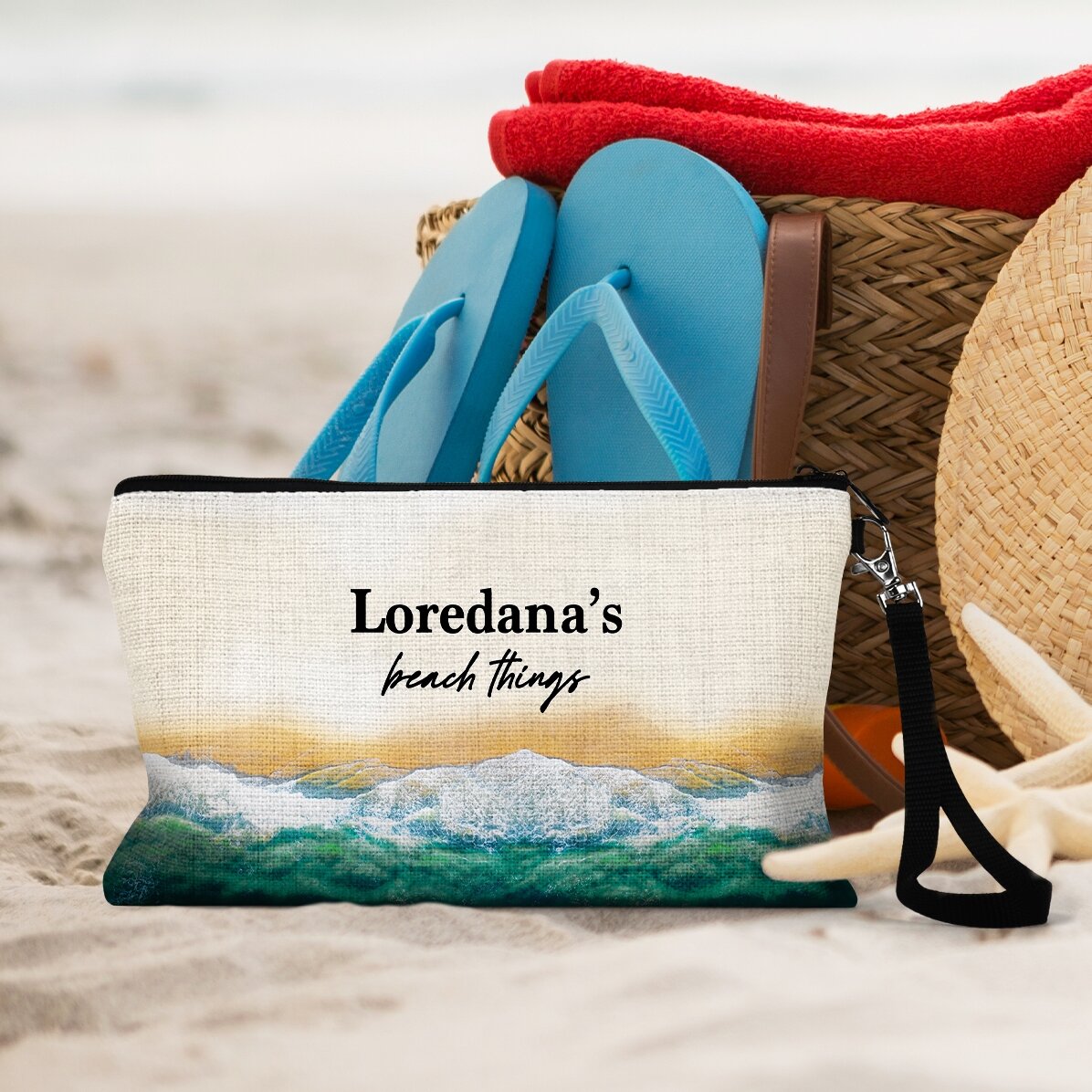 Set di accessori personalizzato con scritta - Articoli da spiaggia