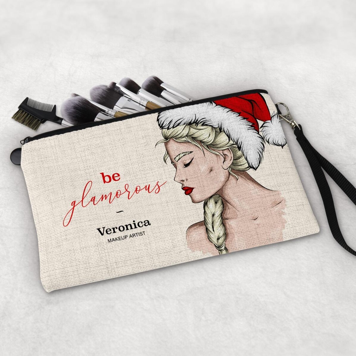 Kit trucco personalizzato con la scritta “Glamorous Christmas”