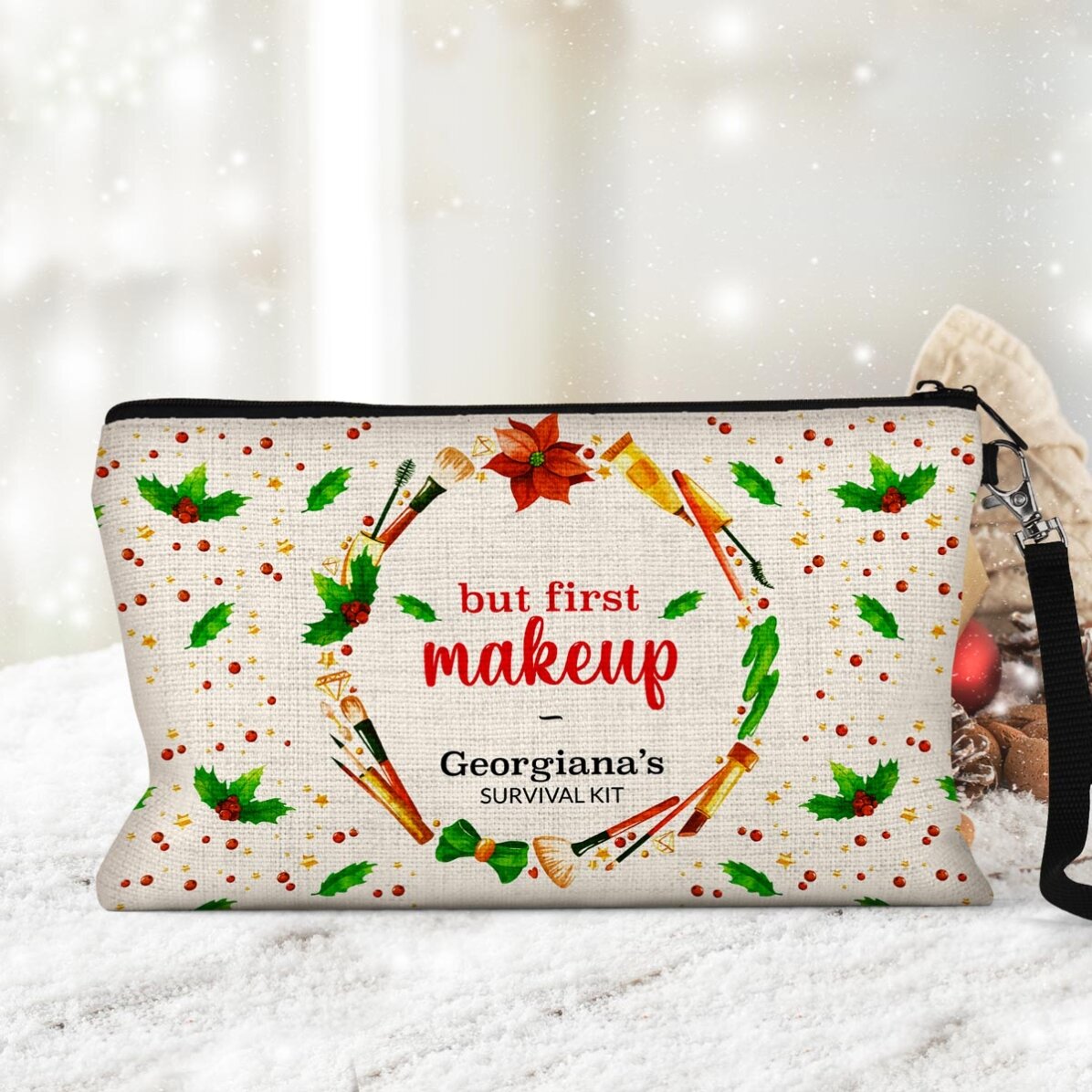 Kit trucco personalizzato con la scritta “Survival Kit”