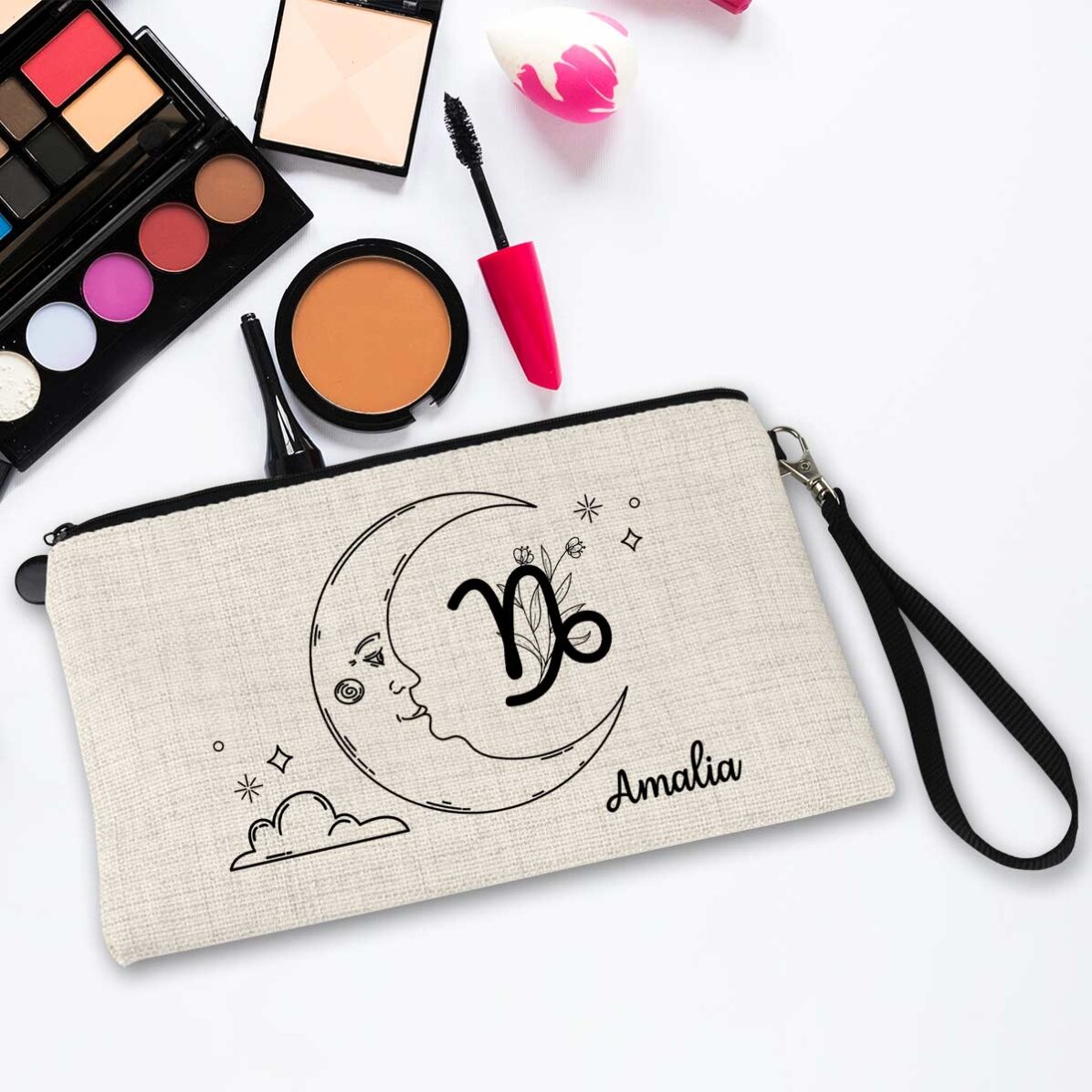 Kit trucco personalizzato con scritta - Segno zodiacale Capricorno
