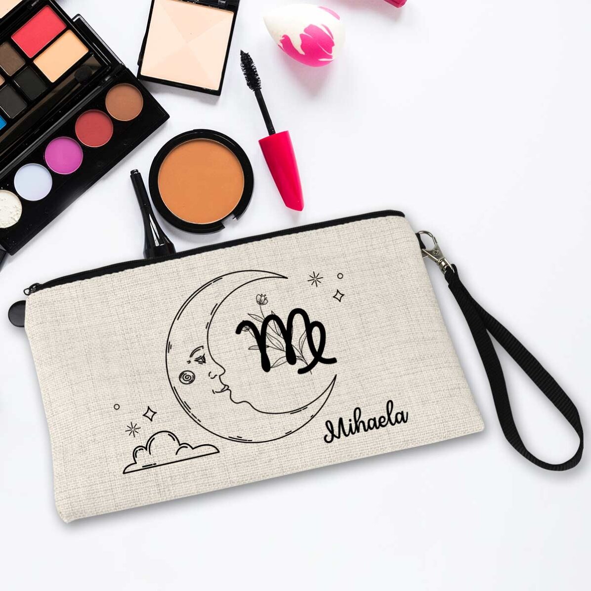 Kit trucco personalizzato con scritta - Segno zodiacale Vergine