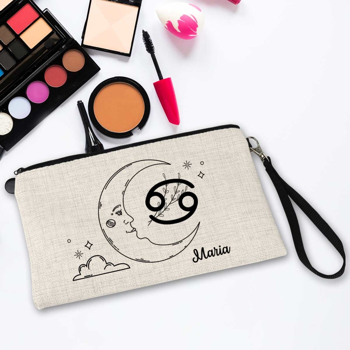 Kit trucco personalizzato con scritta - Segno zodiacale Cancro