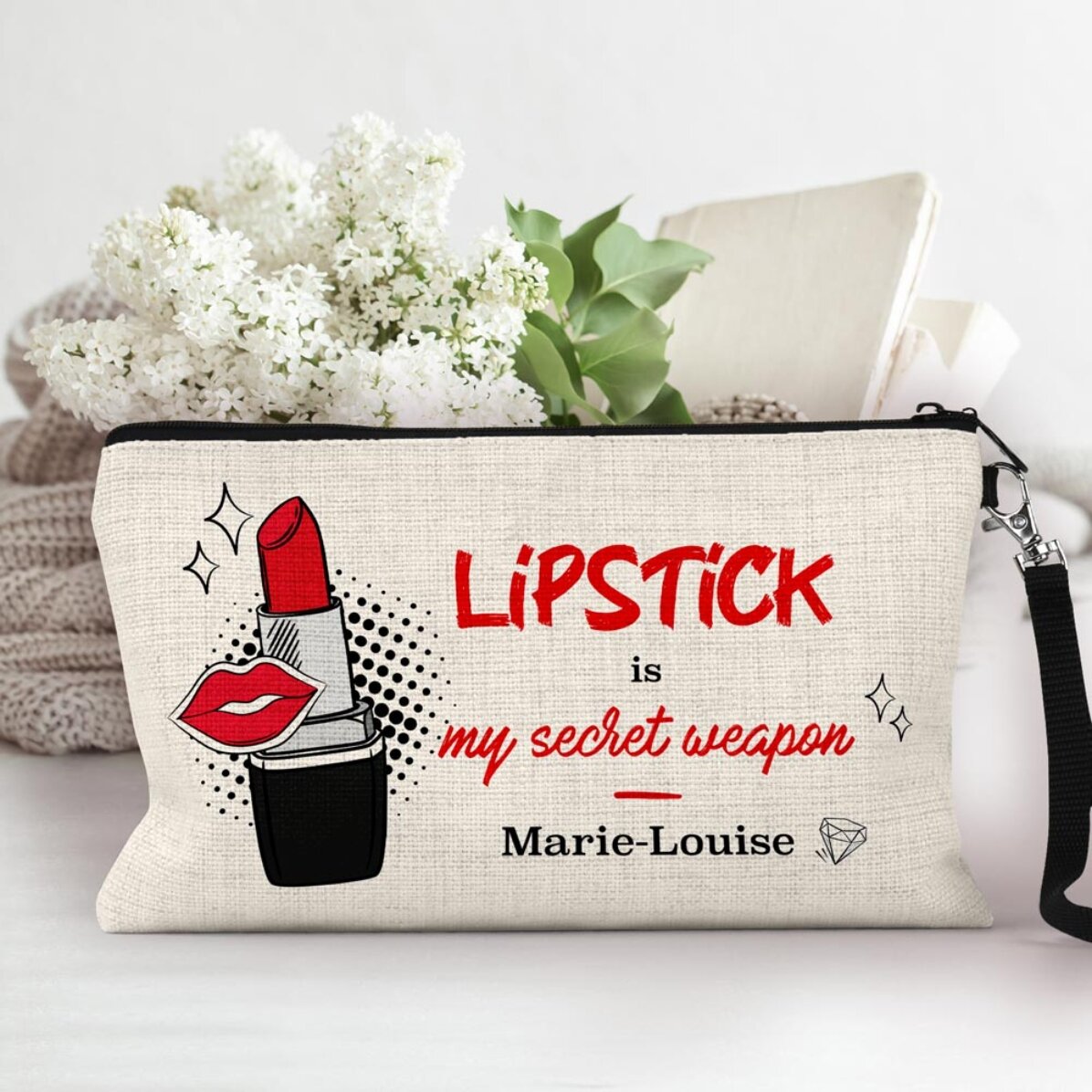 Personalised makeup kit with text - My secret weapon