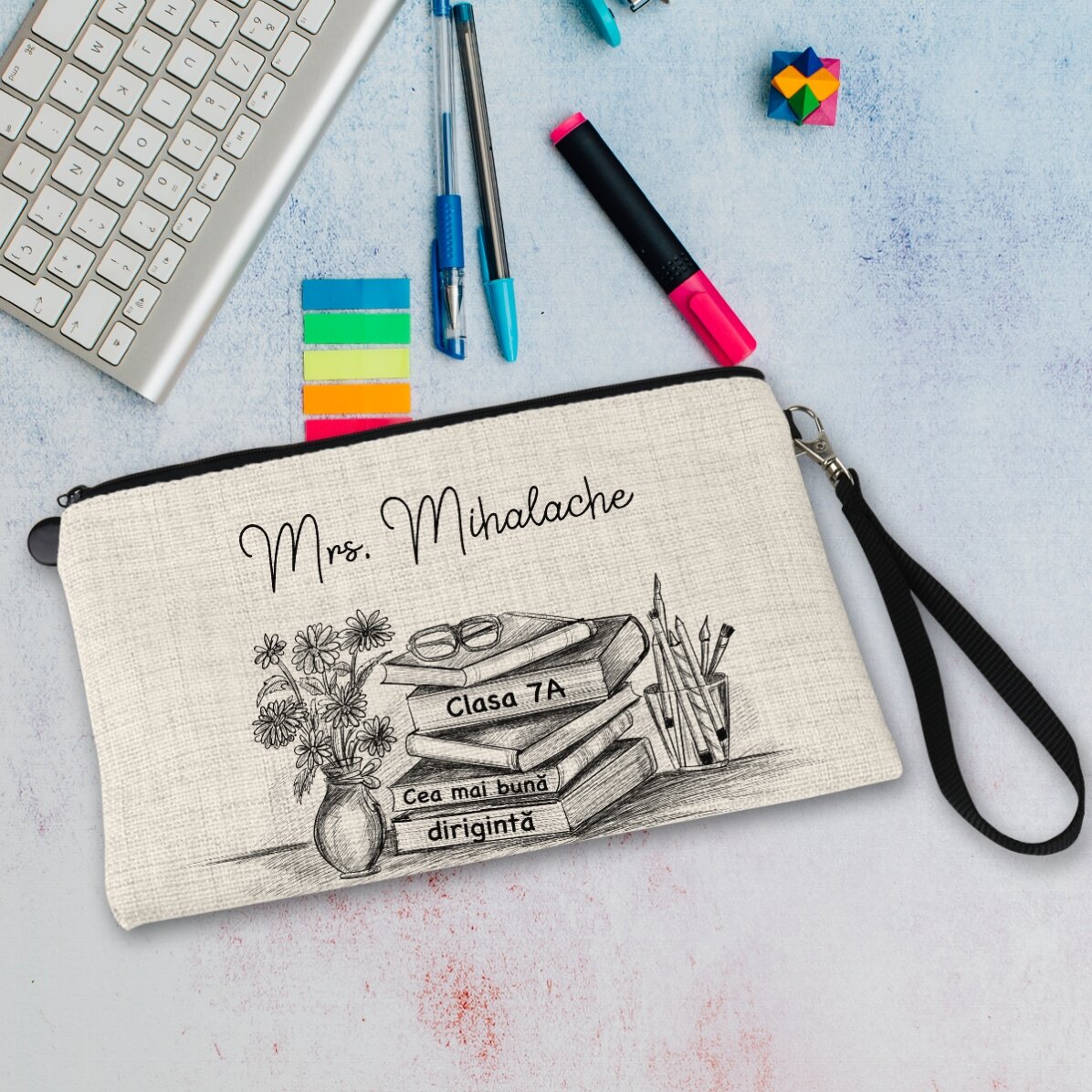 Kit per insegnanti personalizzato con la scritta "Best teacher"