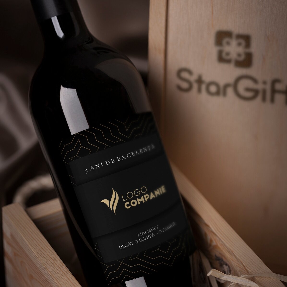 Vino personalizzato con logo e testo