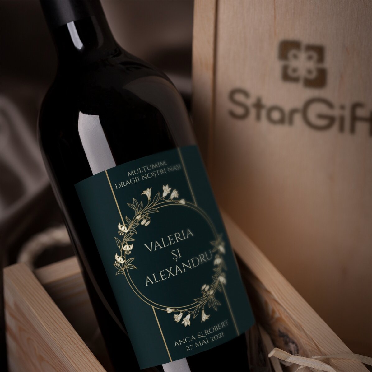 Vino personalizzato con messaggio - Per i padrini