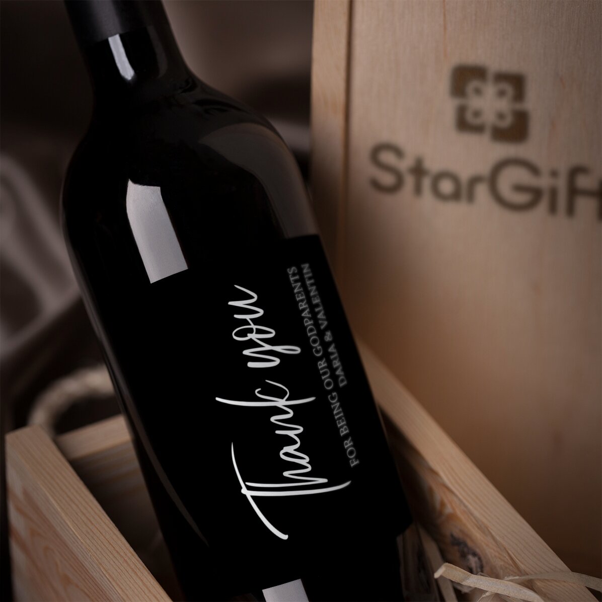 Vino personalizzato con messaggio - Grazie!