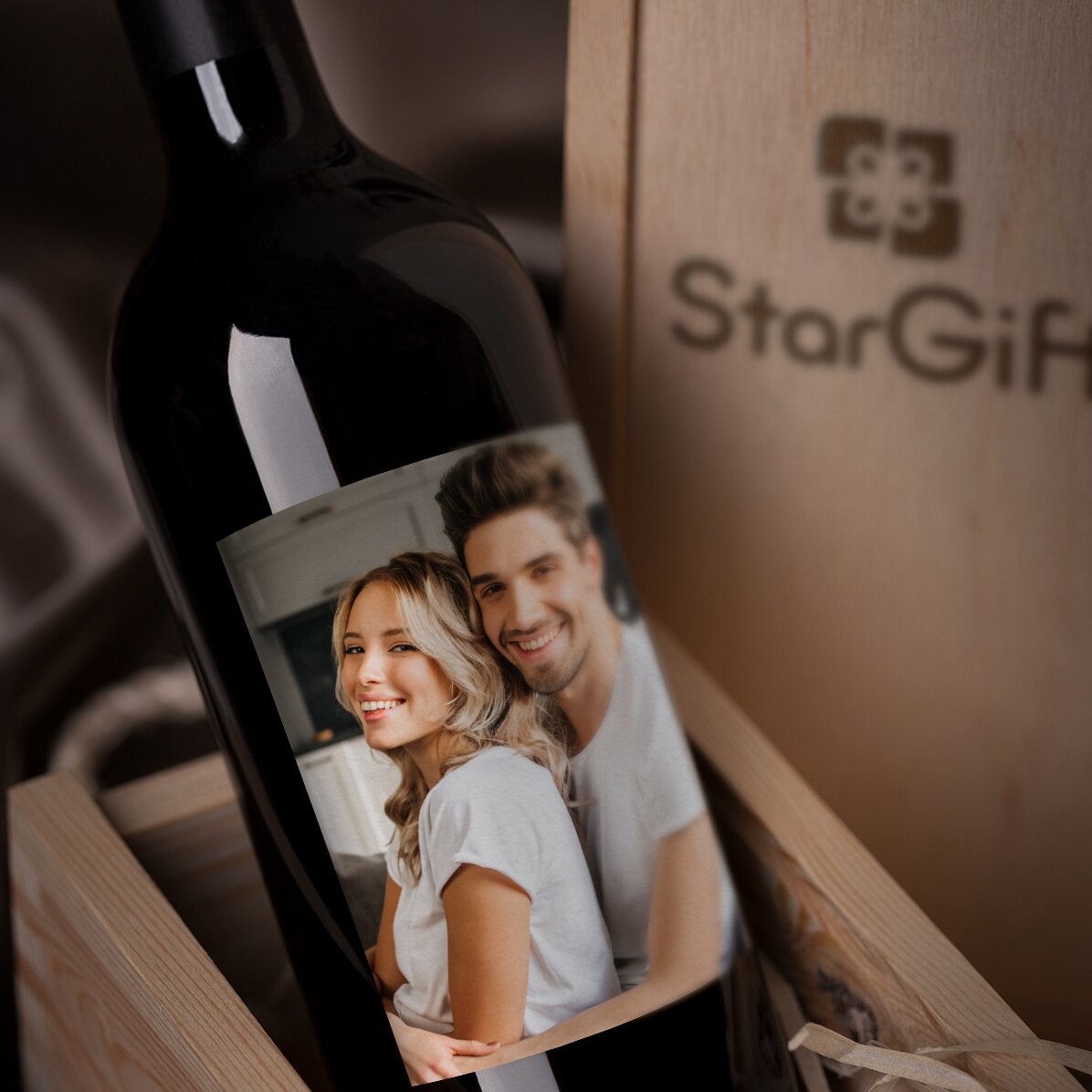 Vino personalizzato con una foto