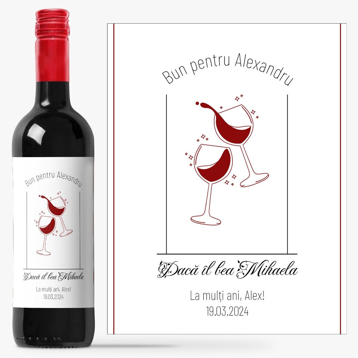 Vino personalizzato con dedica - Ideale per gli uomini