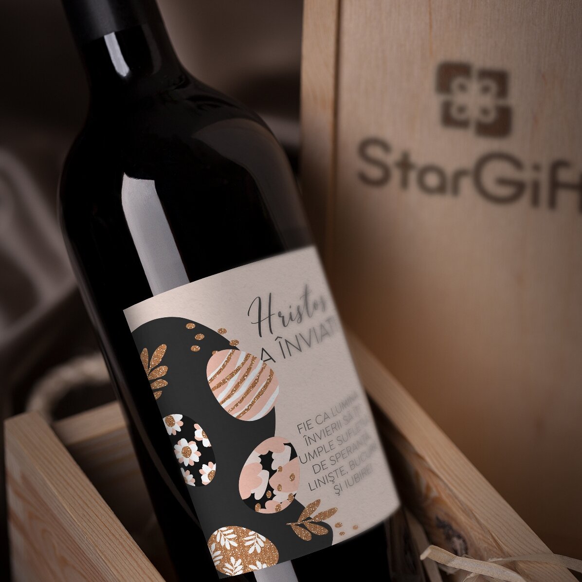 Vino personalizzato con scritta - Uova di Pasqua