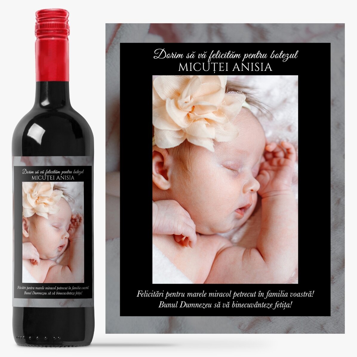 Vino personalizzato con testo e foto per i compleanni