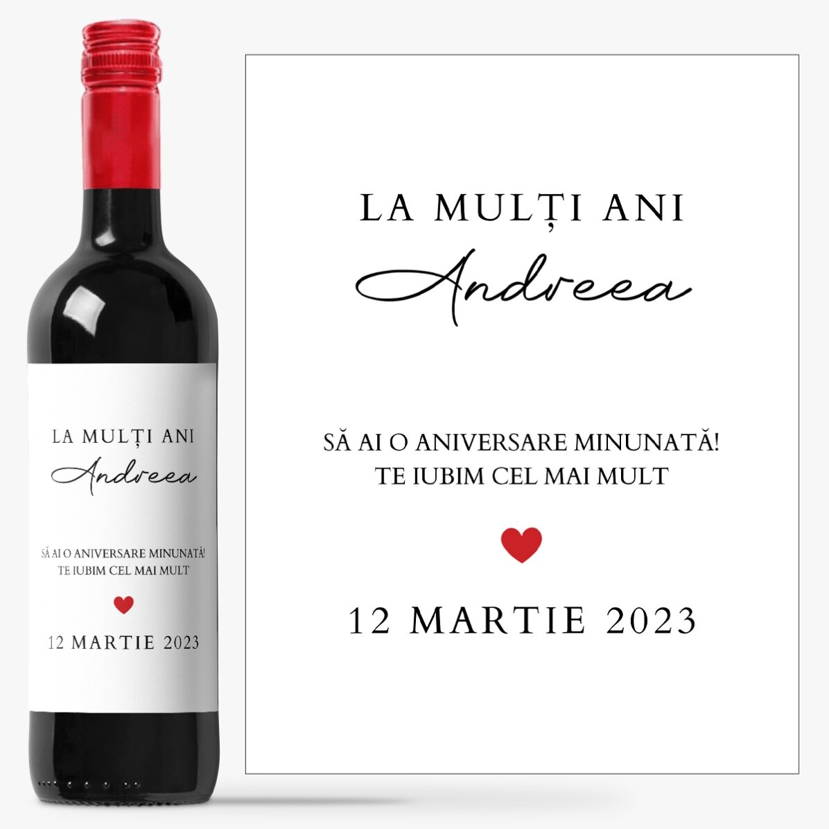 Vino personalizzato con una scritta
