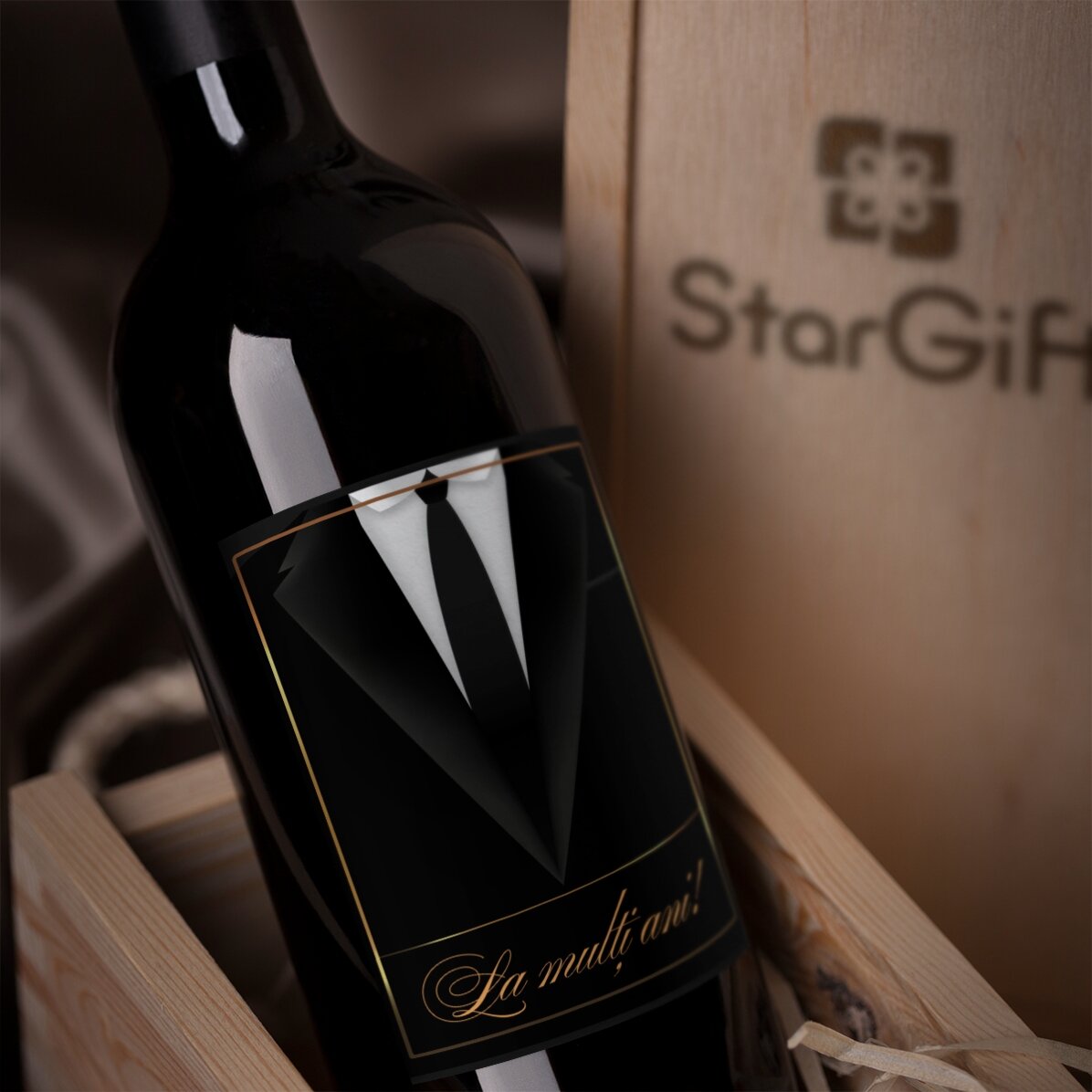 Vino personalizzato - Elegant black
