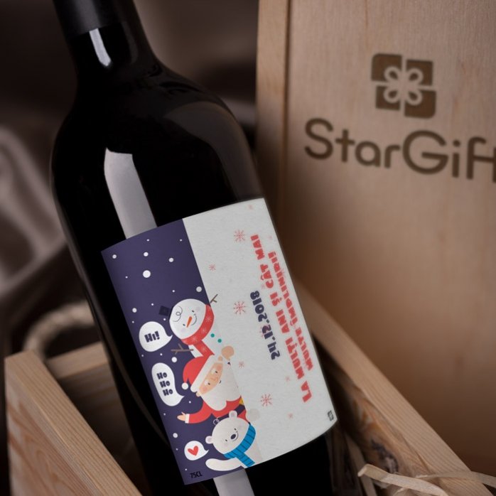 Vino personalizzato - Babbo Natale