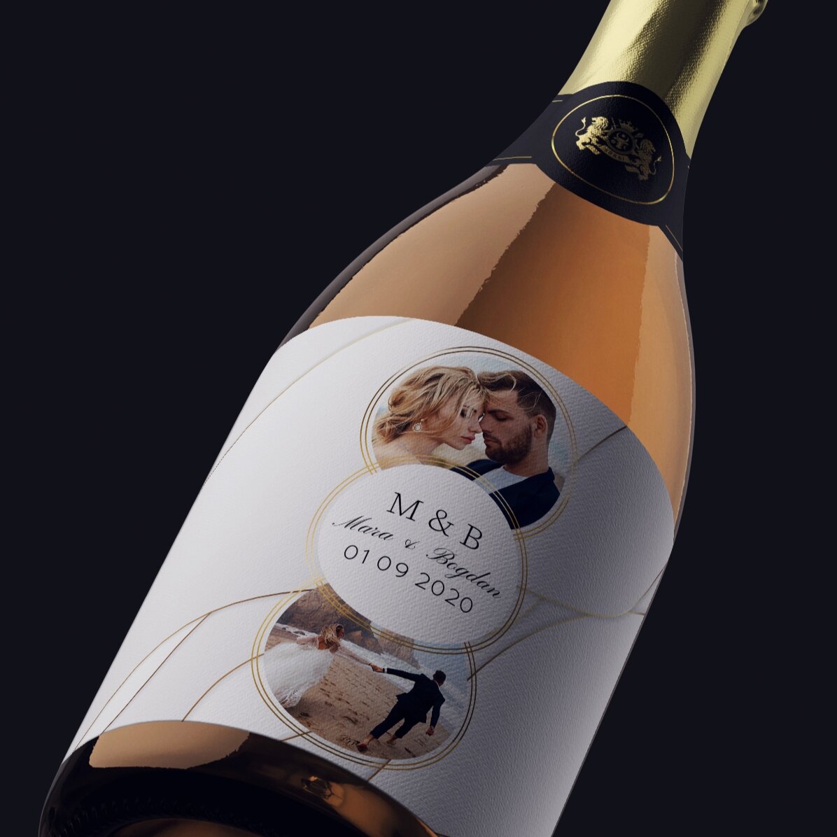 Spumante personalizzato con foto e testo - Together