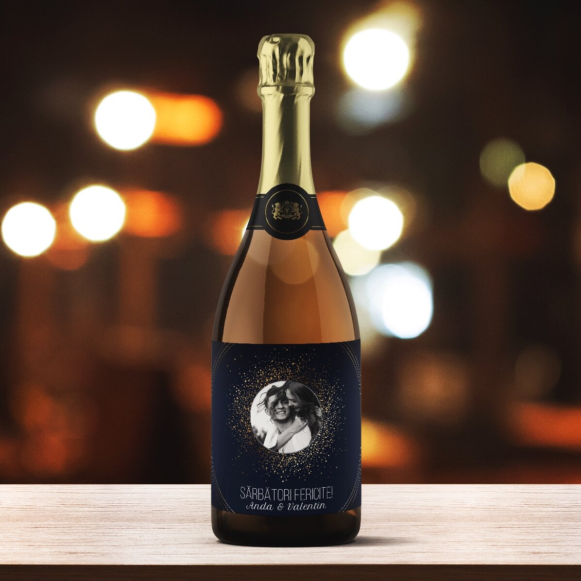 Spumante personalizzato con testo e foto - Sparks of Joy