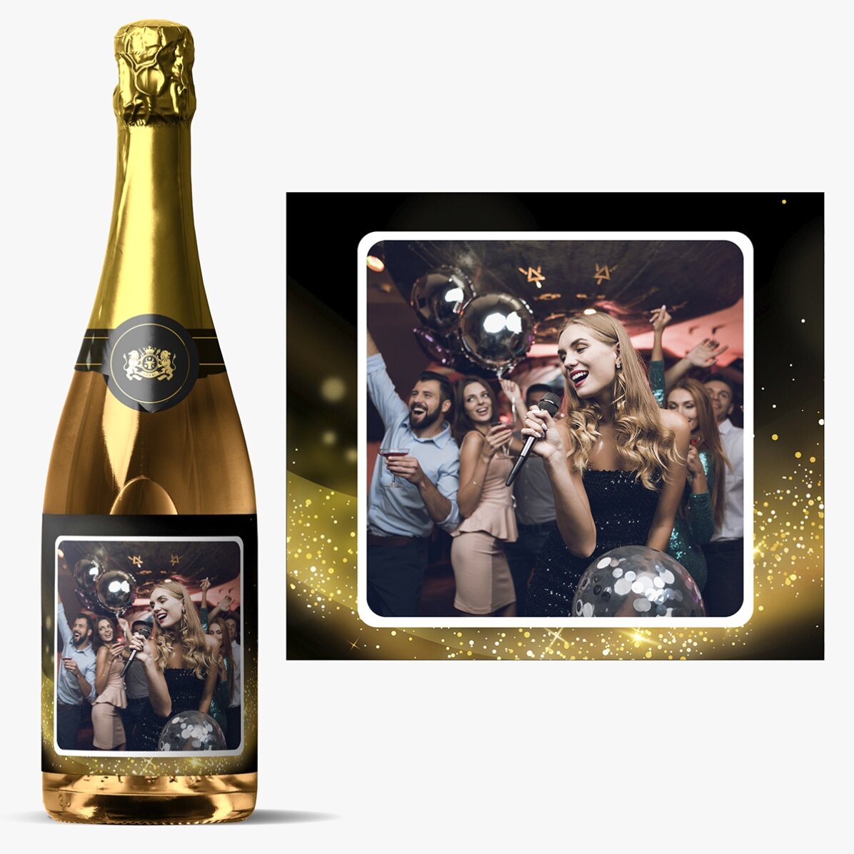 Spumante personalizzato con una foto - Gold