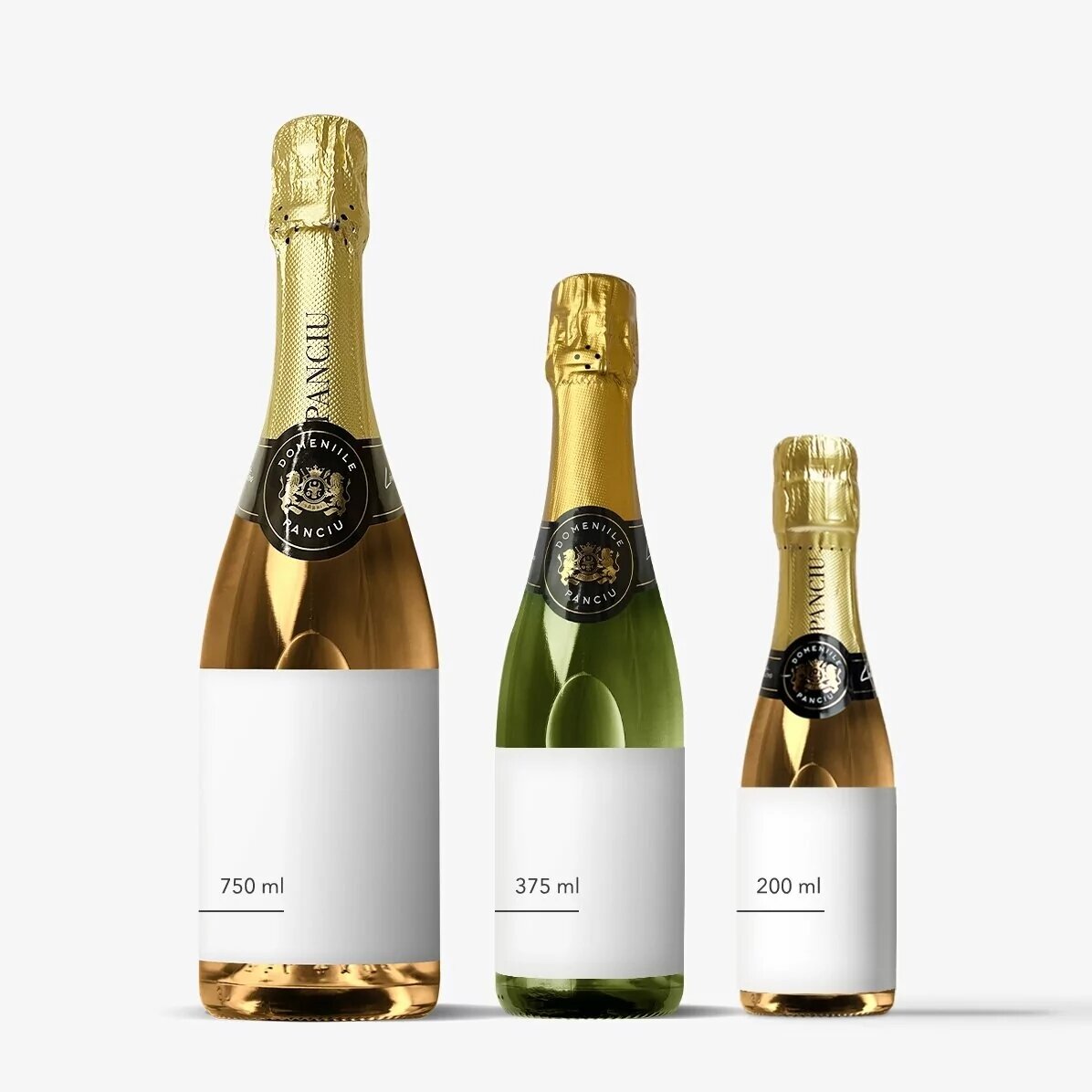Mini bottle of sparkling wine personalised with text - Flowers